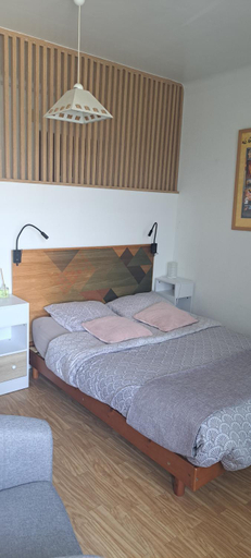 Bedroom 1, Joli studio Audrey renove parking wifi 50m des thermes, Pyrénées-Orientales
