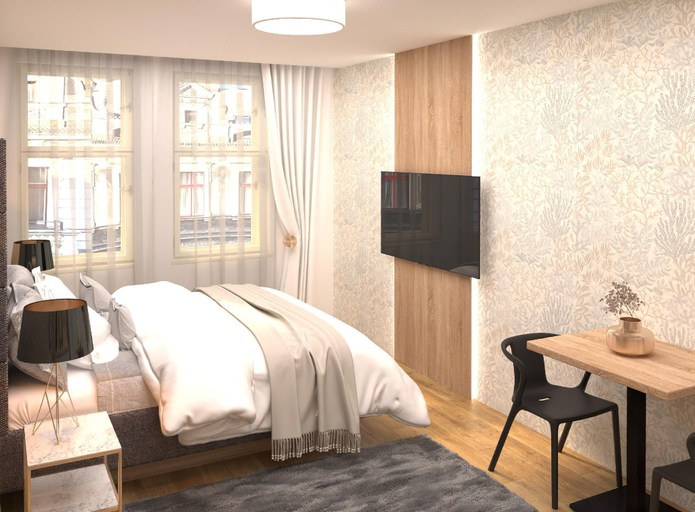 Bedroom 2, Theatre 9 Apartments by Adrez, Praha 1