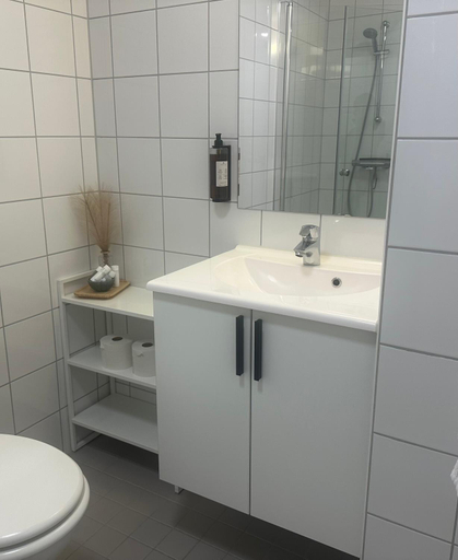 Bathroom 3, Selvbetjent leilighetshotell pa Algard, Gjesdal