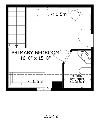Floor plan 3, Icicle Chalet 1 Bedroom Cabin, Chelan