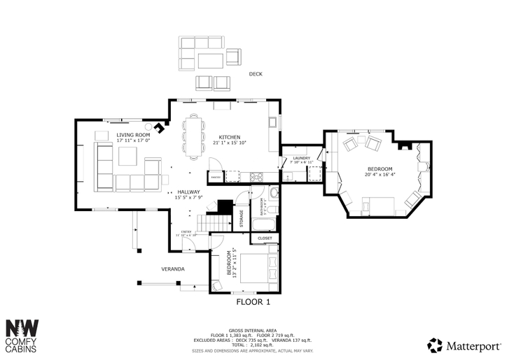 Floor plan 3, Icicle Haus 4 Bedroom Home, Chelan