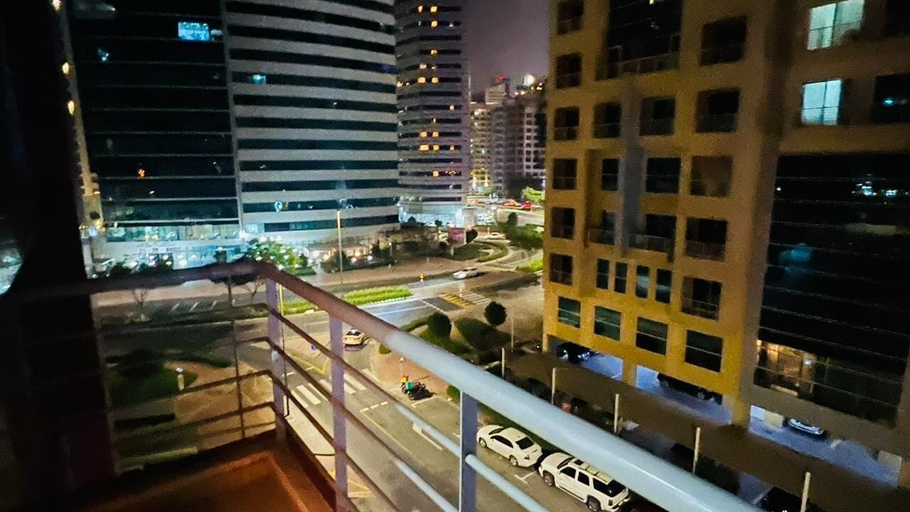 Balcony view, Bachelor Partition Room in Barsha Height, Dubai