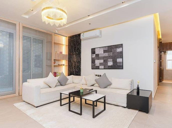 Living area 5, Luxurious 2-br Flat With Relaxation Space lll, Riyadh