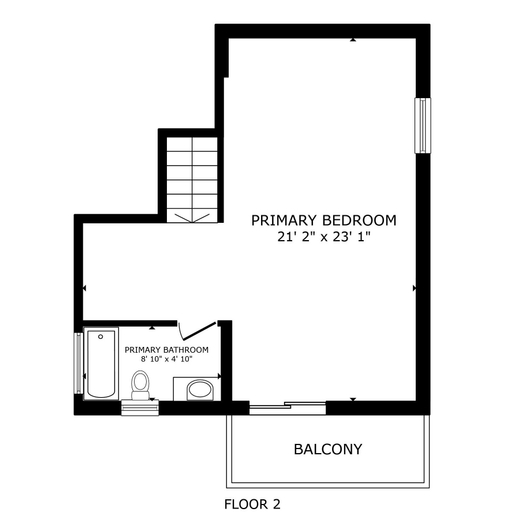 Floor plan 2, Jack's Cabin 2 Bedroom Home by NW Comfy Cabins, Chelan