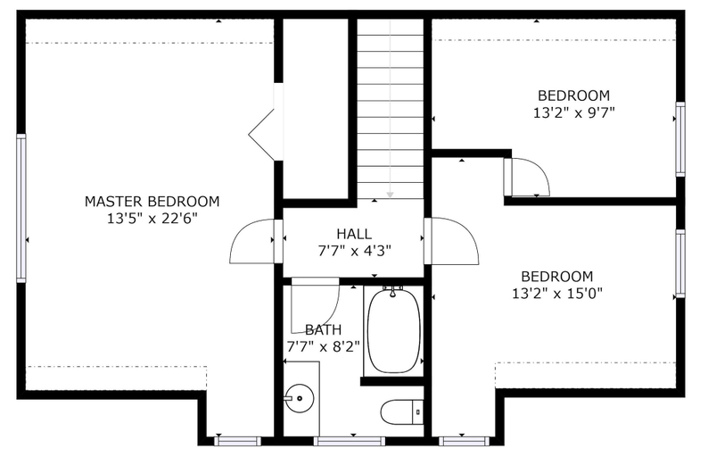 Floor plan 2, Thyme Out 2 Bedroom Home by NW Comfy Cabins by RedAwning, Chelan