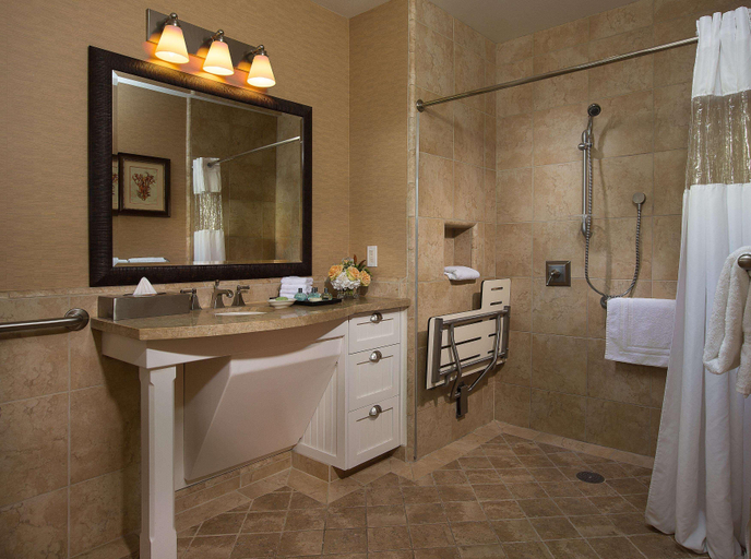 Bathroom 4, West Beach Inn, a Coast Hotel, Santa Barbara