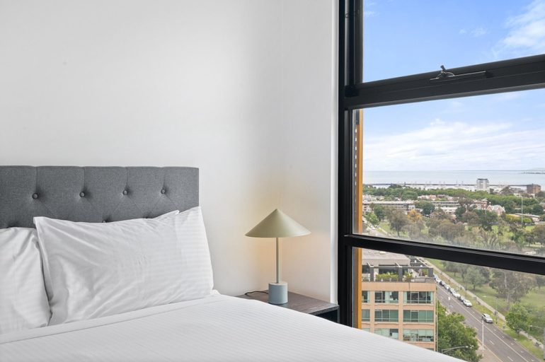 Bedroom 3, Renovated 2-Bed Apartment with Balcony, Melbourne