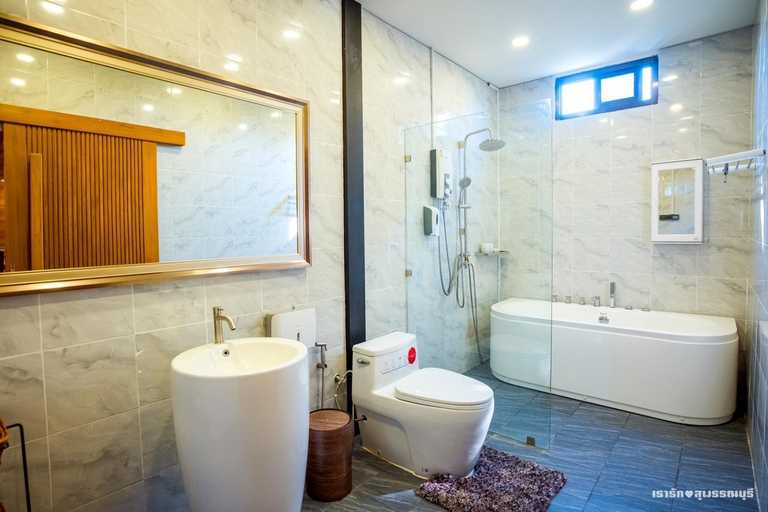Bathroom 3, Khongdonat Premium Pool Villa, U Thong