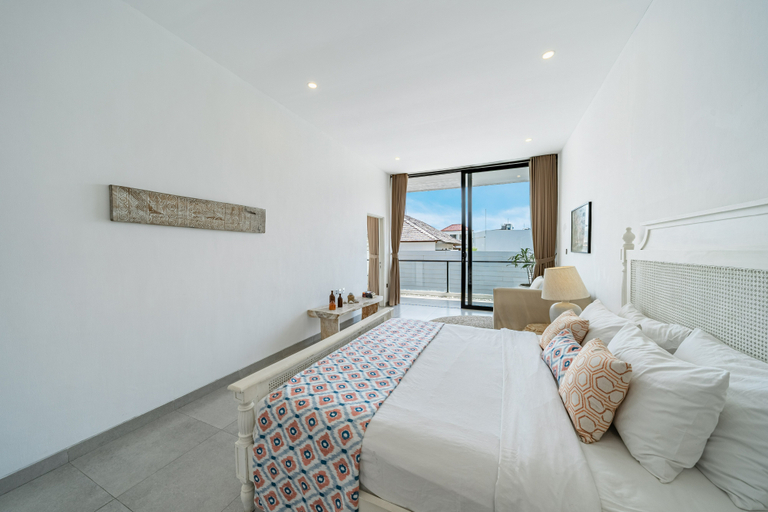 Bedroom 3, Villa Athalla - Minimalistic 3BR Villa in Canggu!, Badung