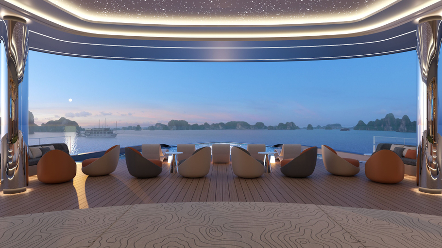 Infinity pool, Athena Premium Cruise Halong Bay, Hạ Long
