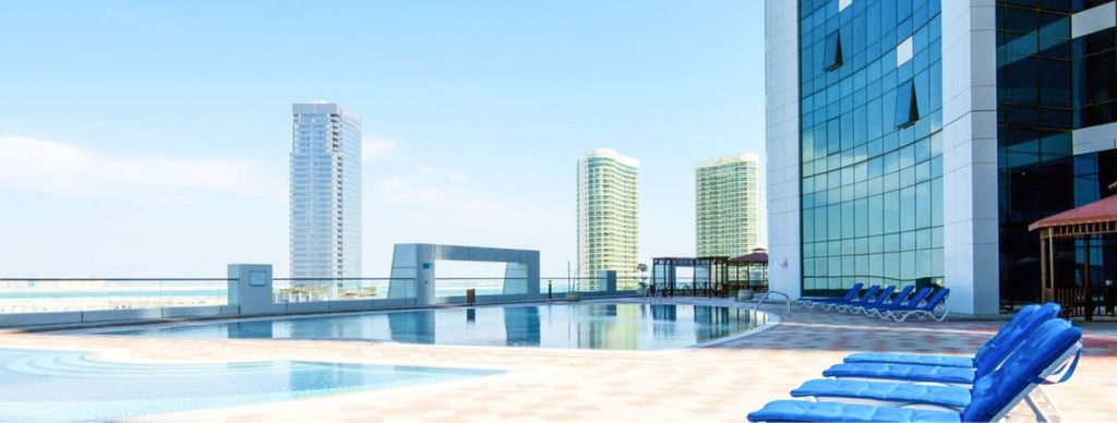 Pool, Silk Valley - Waterfront ST-free parking, Abu Dhabi City