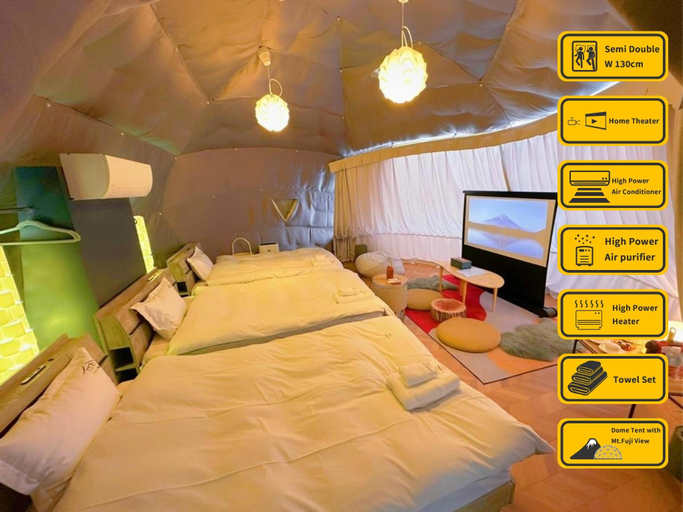 Bedroom 2, Necoana Glamping Mt. Fuji View BBQ Trailer Villa, Fujikawaguchiko