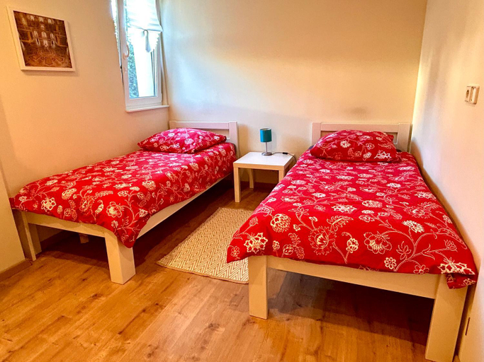 Bedroom, die Senfbude - wunderschone Apartments fur 4 Personen mit Terrasse & Stellplatz, Leipzig
