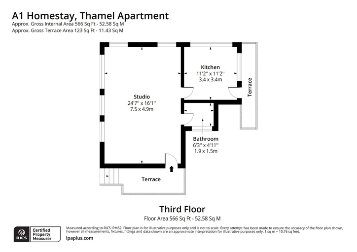 Floor plans 5, Thamel apartment Thamel 5 min walk 1BHK 3rd Floor, Bagmati