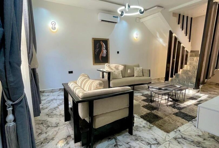 Living area 2, Deroche Apartment, AbujaMun