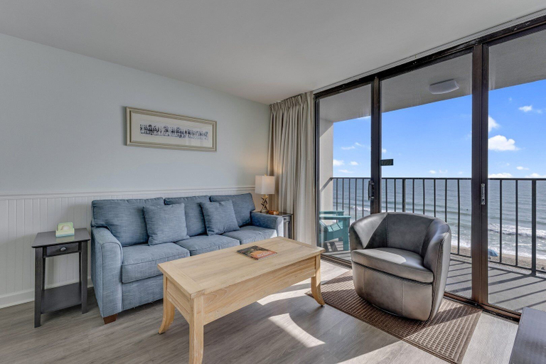Living area 5, 0609 Oceanfront Escape by Atlantic Towers, New Hanover