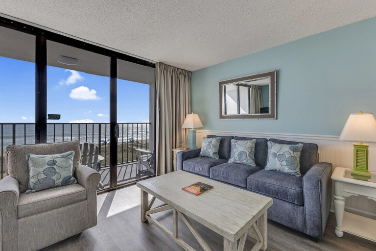 Living area 2, 0306 Oceanfront Oasis by Atlantic Towers, New Hanover