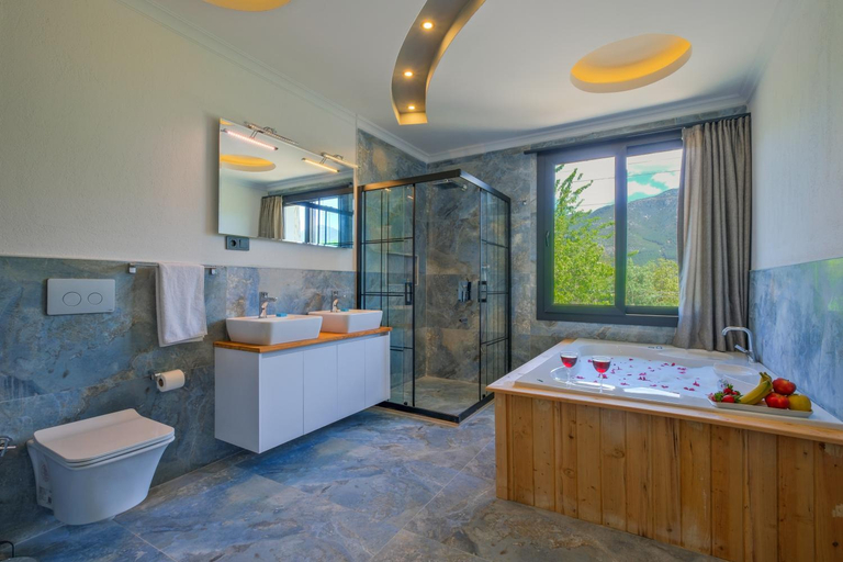 Bathroom 3, Infinity Olive Villa, Fethiye