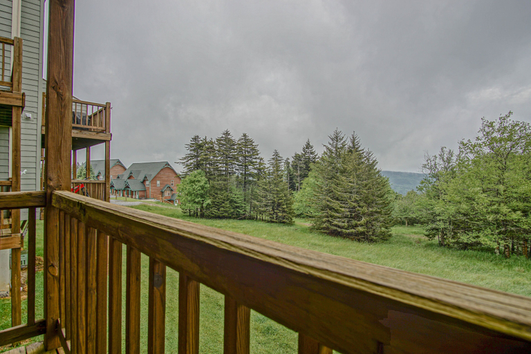 View from room 3, Powderidge 60: Slope Side, Fireplace, Spacious Deck, Pocahontas