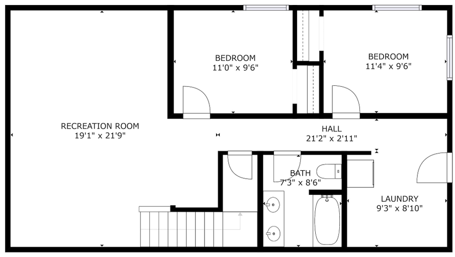 Floor plan 3, Peterson Acres 3 Bedroom Home by NW Comfy Cabins by RedAwning, Chelan