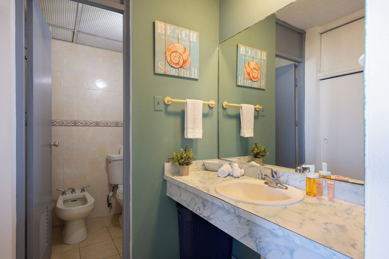 Bathroom 3, Punta Arenas 1BDR OceanfrontPool Parking