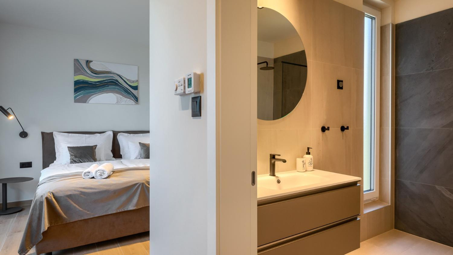 Bedroom, Modern villa Gloria with pool in Vabriga, Poreč