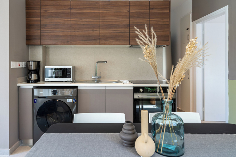 Private kitchen 3, Cloudwalk 1- BR Apartment in Larnaca, Larnaca