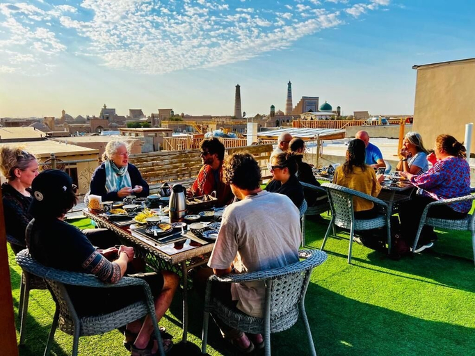 Outdoor dining 3, Zukhro Boutique Hotel, Xiva