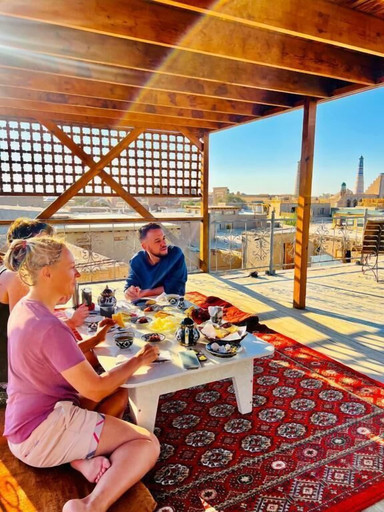 Outdoor dining 2, Zukhro Boutique Hotel, Xiva