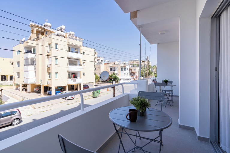 Balcony, Hazel 2-BR Apt. & Balcony in Larnaca, Larnaca