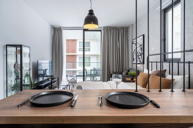 In-room dining 5, Dusk - Studio by Plus 49 in Mackenzie, Larnaca