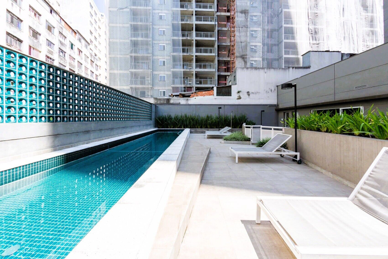 Pool 3, Moderno com AC piscina e academia, São Paulo