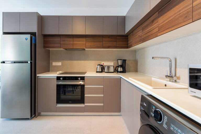 Private kitchen 2, Hazel 2-BR Apt. & Balcony in Larnaca, Larnaca