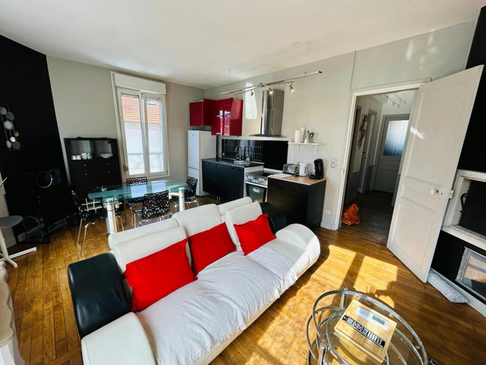 Bedroom 1, Le Charmant Salengro Centre-ville, Marne