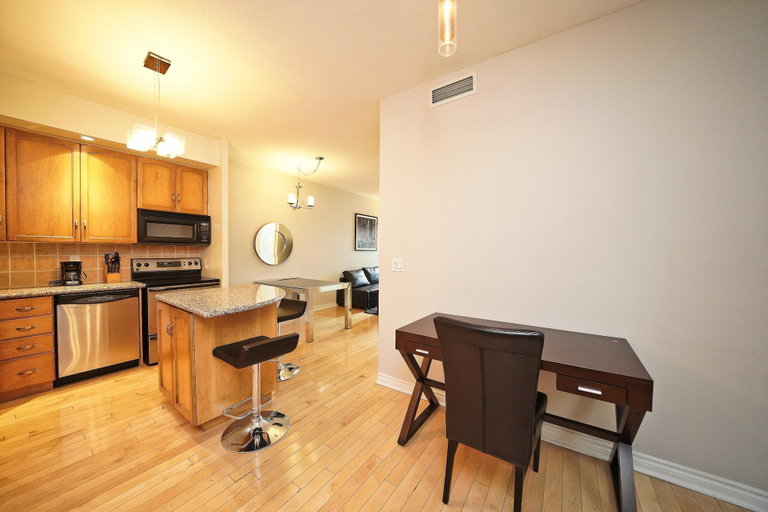 Private kitchen, Icon Suites at Wellington, Toronto