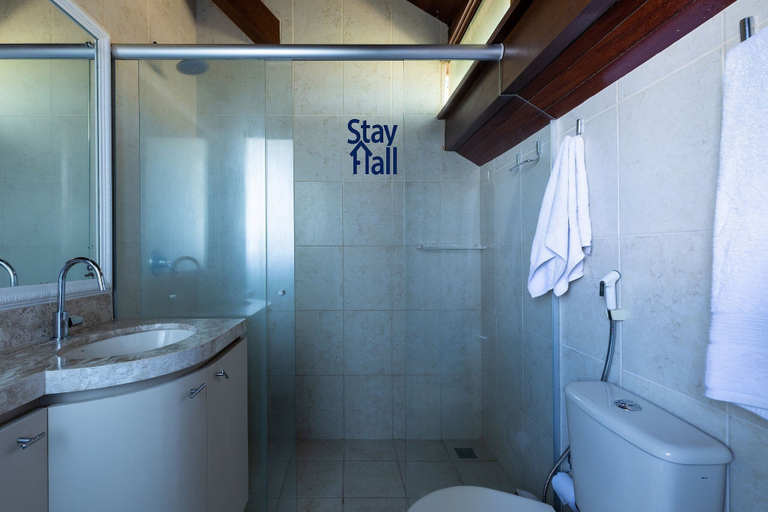 Bathroom, Bangalô 4qts BeiraMar em Muro Alto-SH034, Ipojuca