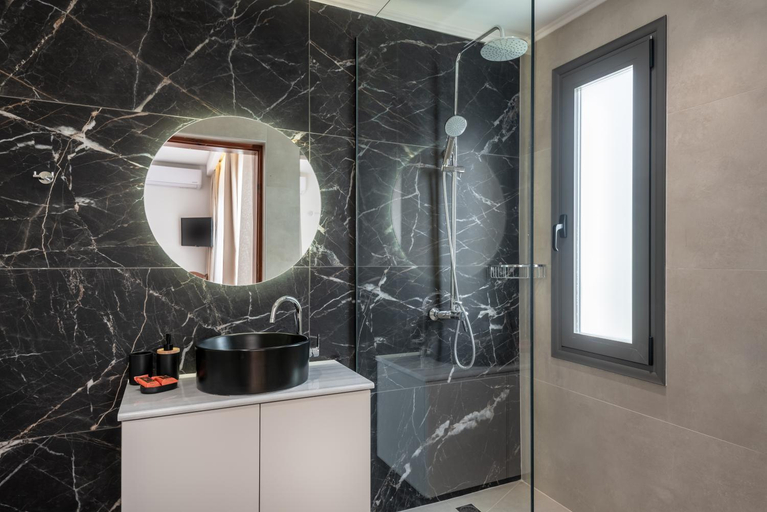 Bathroom 4, 2 sea view Villas as 1 by Chania Living Stories, Crete