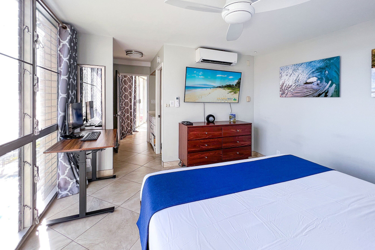 Bedroom 3, Kamaole Nalu 305 - Breathtaking Ocean Views, Renovated, Ocean Front, Split AC!, Maui