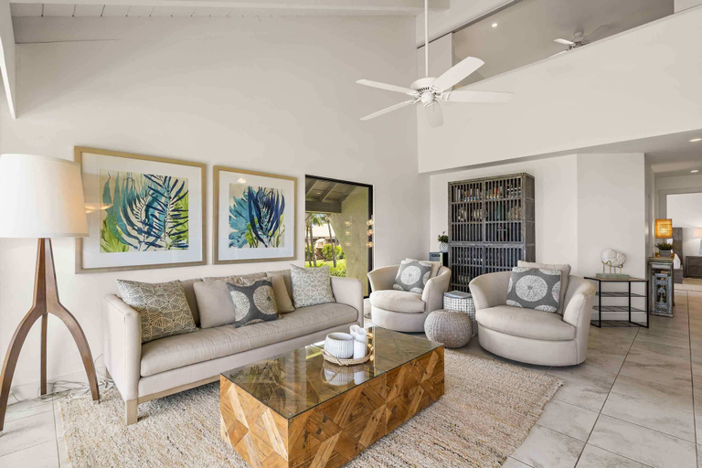 Living area 4, Maui Kamaole A-206 - Prime Location, Stunning Renovation, Large Lanai, Split AC!, Maui
