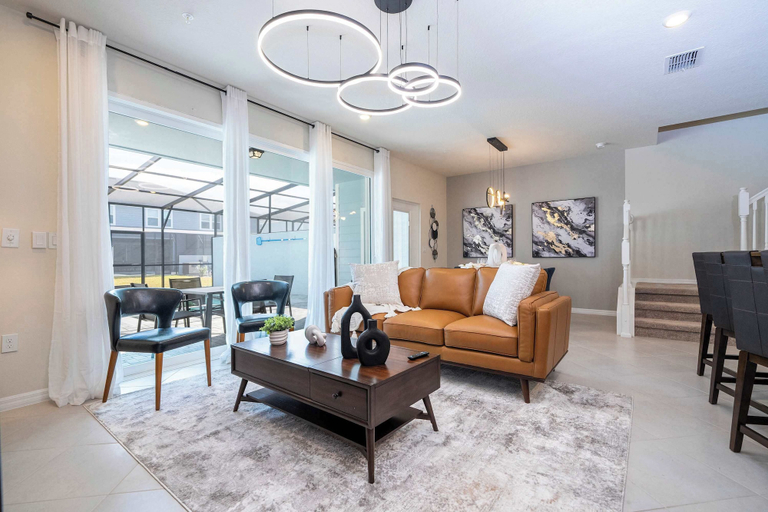 Living area 2, Luxury Private Pool & Themed Rooms Close To Disney 1282, Lake