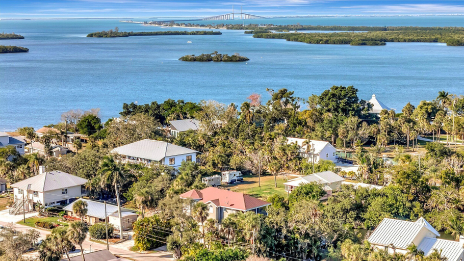 Aerial view 2, Terra Ceia Private Saltwater Pond Home, Manatee