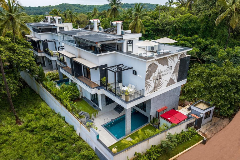 Exterior & Views 1, SaffronStays Rio: 4BR pool villa, Nerul Goa, North Goa