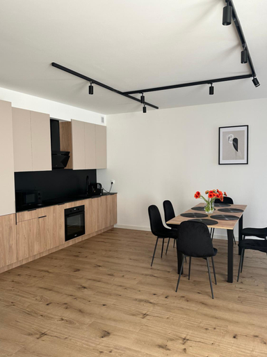 Kitchen 5, SOLAPART Luxury Apartments Self Check-in, air-conditioned, a 9-minute walk from the museum, Bieruń-Lędziny