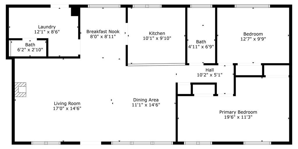 Floor plan, Belle 30 Day Minimum 2 Bedroom Home by RedAwning, Hood River