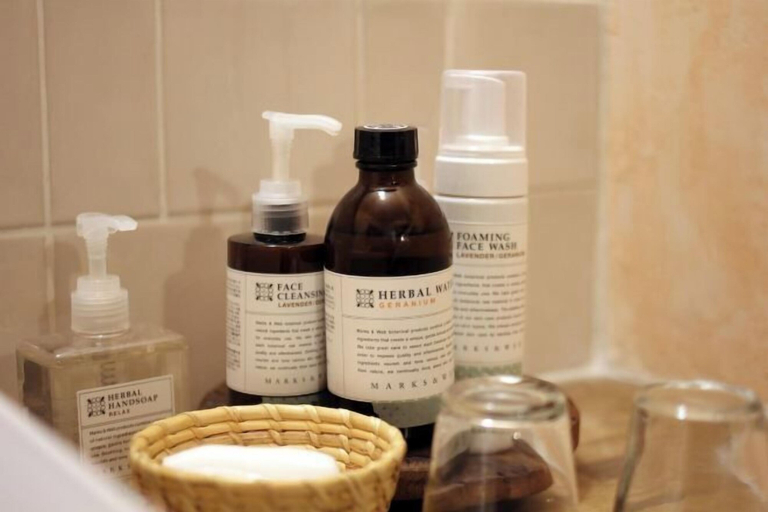 Bathroom amenities, Private Villa BO-SHA 150-year-old traditional house, Akiruno
