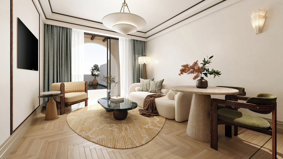 Living area 2, Conrad Corfu, Ionian Islands