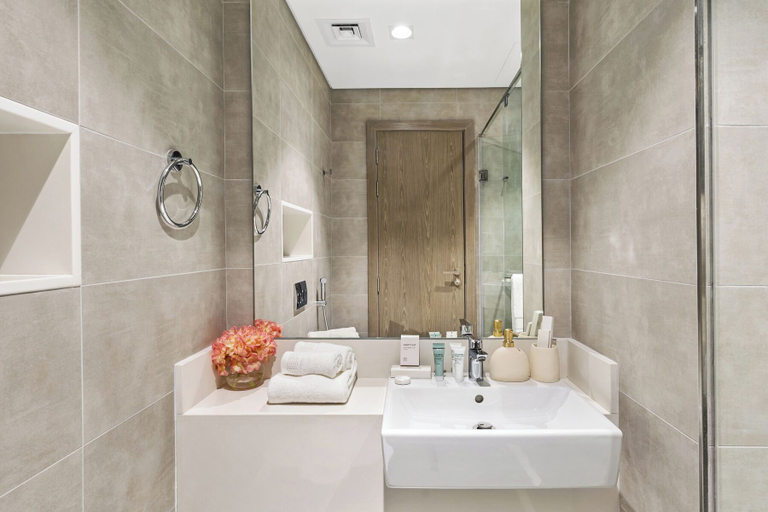 Bathroom 2, Refined 2BR Apartment District One MBR, Dubai