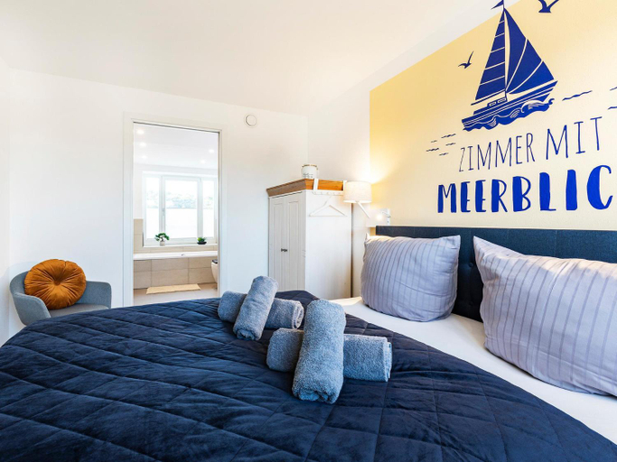 Bedroom 2, Prora - Ferienwohnung mit Waschmaschine - Meeresrauschen Dachterrasse, Vorpommern-Rügen