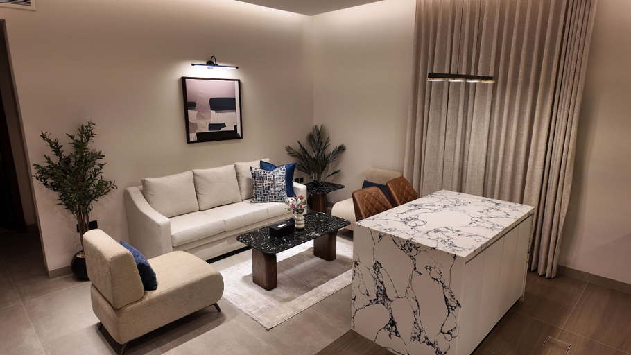 Living area 3, niam Serviced Apartments - Economic, Riyadh