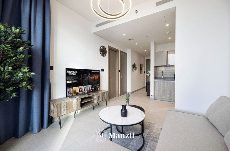 Living area 3, Manzil - Luxury 1BR with Skyline Views, Dubai